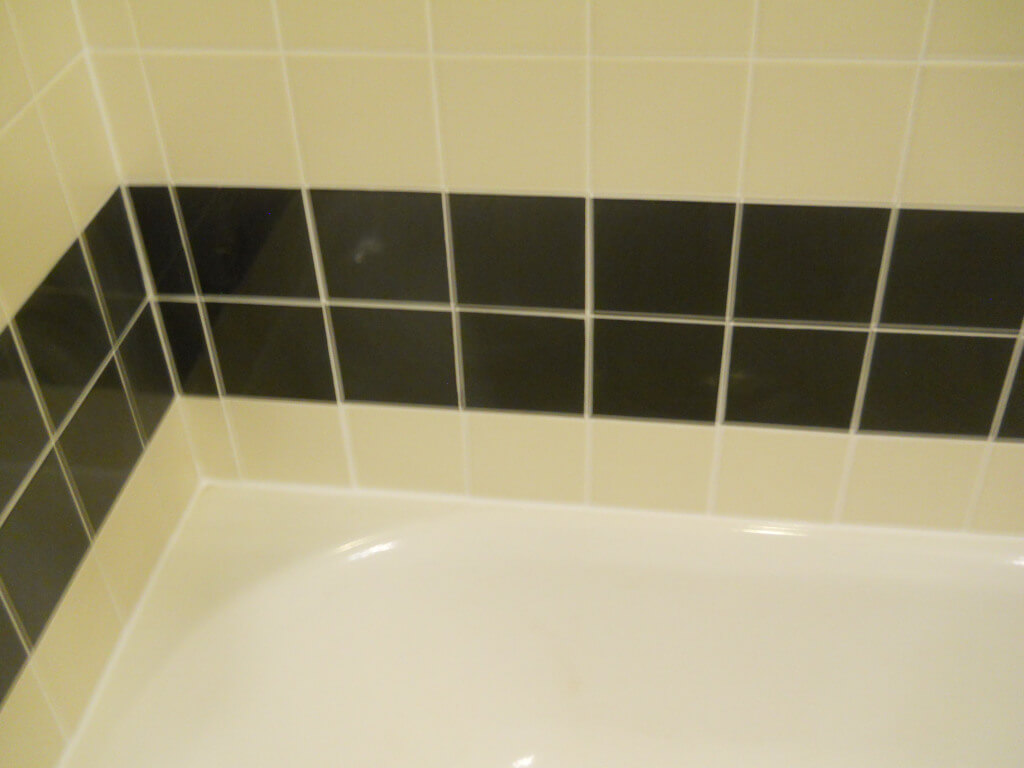 Tile bath repair "after" photo